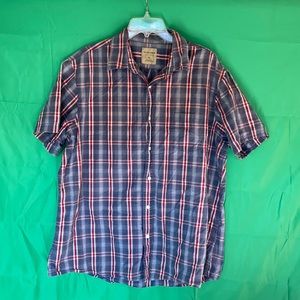 Blue and red Sonoma button up